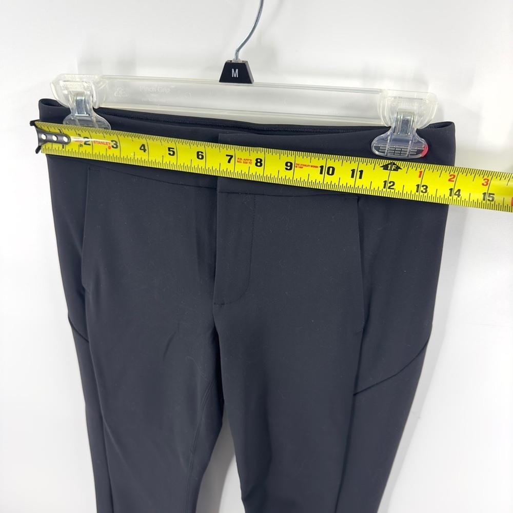 Athleta Womens Stellar Flare Trouser Pants Size 2 Petite Black Zip Leg Stretch - Picture 9 of 12